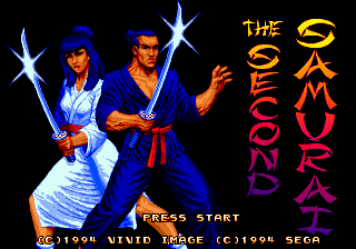 Second Samurai title screen for Sega Mega Drive
